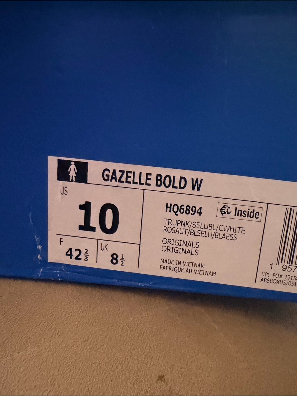 adidas Gazelle Platform Sneaker in Blue and White - Picture 5 of 5